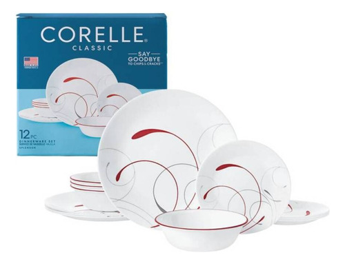 Corelle Clásico Set De Vajilla De 12 Piece - Splendor Round