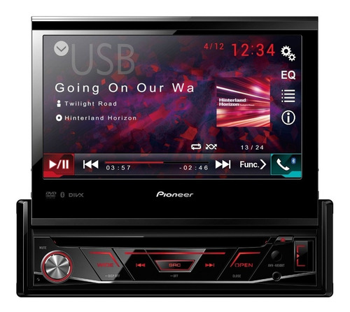 Radio Para Carro Pioneer Avh 4850bt Motorizado Bluetooth