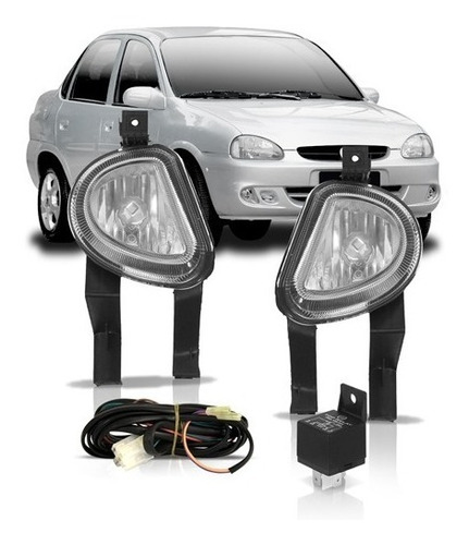 Kit Farol Milha Classic 2003 A 2010 Corsa 00 01 02