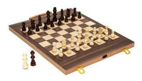 3-in-1 Wooden Folding Chess, Checker And Backgammon Board Ga