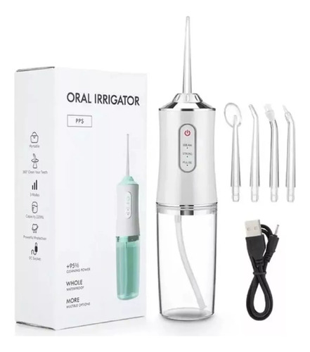 Irrigador Bucal Portátil Higiene Dental Limpiador + Accesori