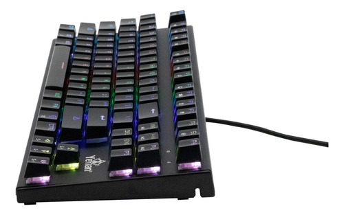 Teclado Mecanico Yeyian, Español, Swtich Blue, 87 Teclas Anti-Ghosting, Con 13 Efectos Iluminación RGB, Ergonómico, Resistente Al polvo y Derrames, N-Key Rollover, Para PC, Mac,Ps5 Outemu Blue YAT1804