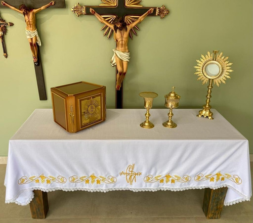 Toalha De Altar Para Igreja Católica 2,50m X 1,50m Cordeiro