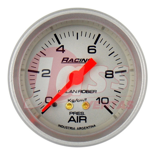 Imagen 1 de 3 de Manómetro Presión Aire Mecánico 10kg Orlan Rober Racing 52mm