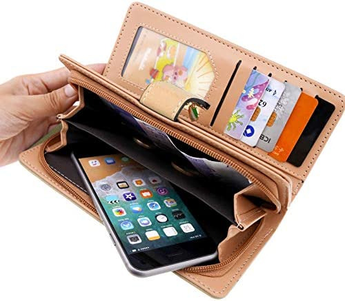 Creative-idea - Cartera Plegable De Hoja Larga Para Mujer, T