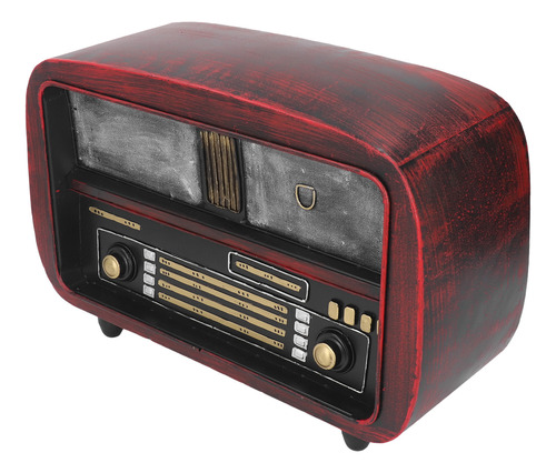 Modelo Vintage De Decoración De Radio Doméstica Rojo Hecho A