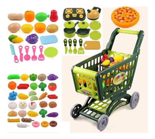 Carrito De Compras Verduras Y Frutas Juguetes De Cocina