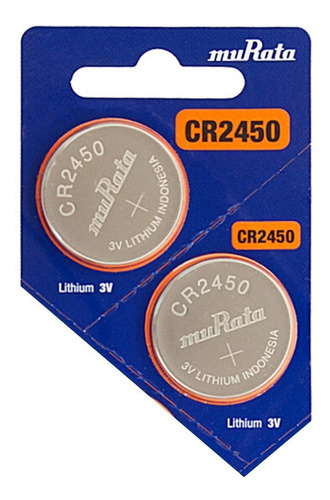 Cr2450 Murata 3v Tipo Moneda Para Control 2 Piezas