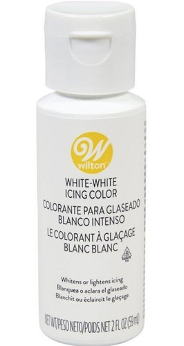 Imagen 1 de 8 de Colorante Blanco En Gel Comestible Wilton Titanweb 