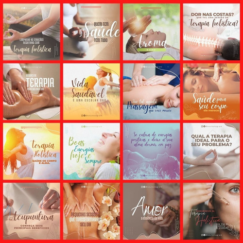 120 Artes Para Terapeuta Holístico: 100% Editáveis Com Canva