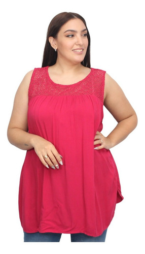 Imagen 8 de 10 de Blusa Mujer Broderie Verano Talle Grande Importada