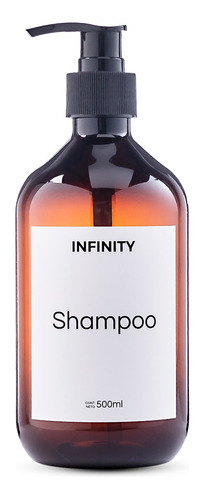 Frasco Dispensador Plástico Ámbar 500ml Shampoo