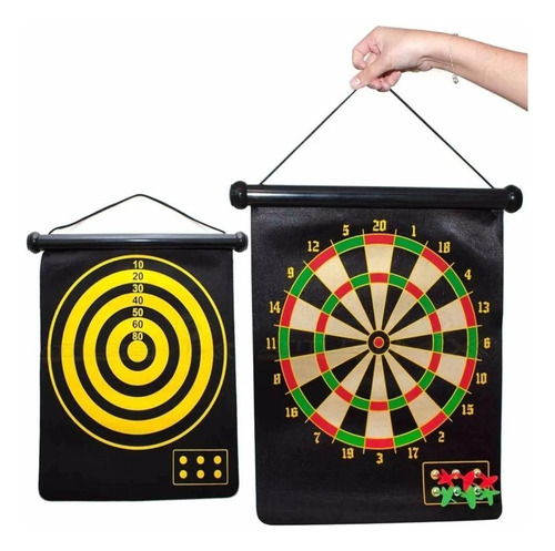 Kit de juego de mesa Double Target con 6 dardos magnéticos grandes