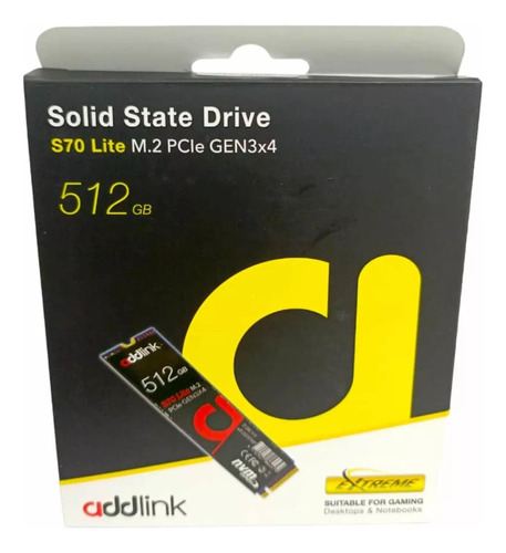 Disco Sólido Addlink De 512gb. M.2 S70 Gen 3x4