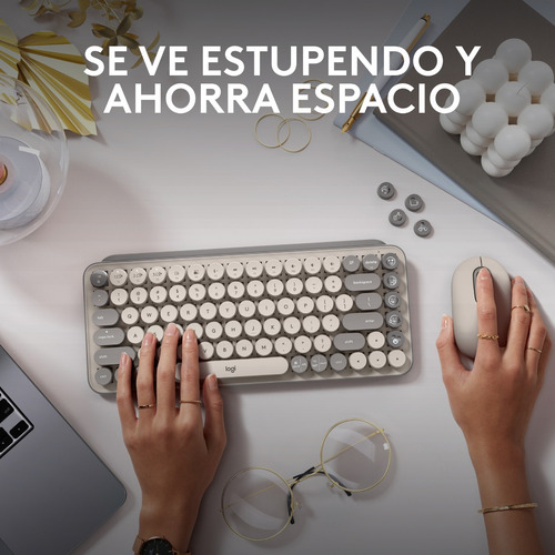 Teclado Mecanico Logitech Pop Keys Arena Emojis Mist