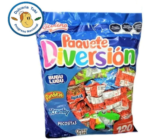 Dulces Surtidos Paquete Diversión Ricolino 1.5 Kg 120piezas