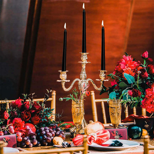 Velas Cónicas Negras Sin Perfume N 14 | Velas Vertidas A Man