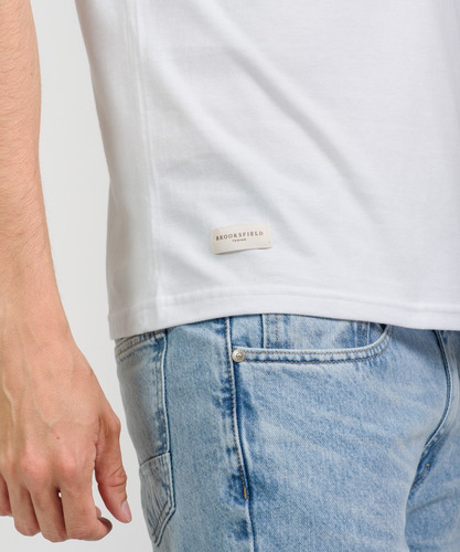 Remeras Hombre Brooksfield Algodón Premium Lisa Moda 1091b