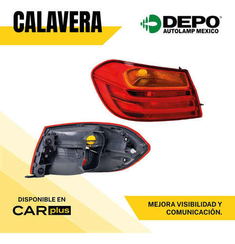 Par Calaveras Ext Honda Accord Sedan Bco/rojo 2003 2004 Depo