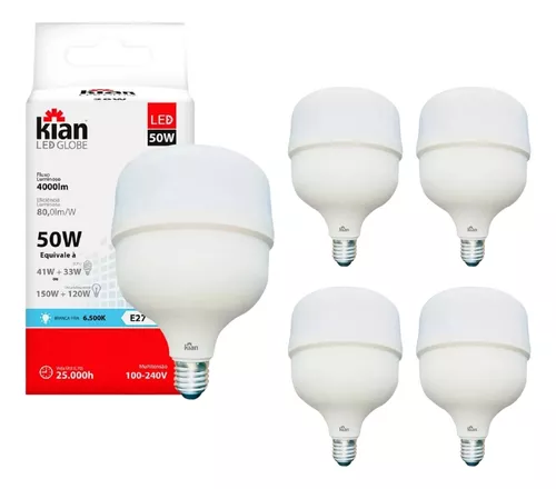 Bombilla LED E27 de 80 W, blanca fría, color blanco frío, 110 V/220 V