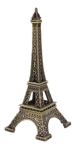 Enfeite Torre Eiffel 15cm De Altura Dourada Cód. 41474