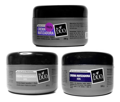 Kit Matizador Violeta Azul Y Gris Pelo Amarillos O Canas Dúo