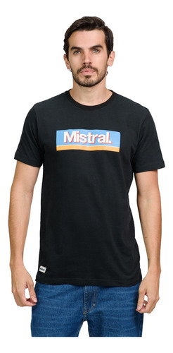 Remera Estampada En El Frente Moda Hombre Mistral 10140-8