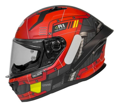 Capacete Gp Tech Pilot Star Trek Fosco Vermelho Vermelho Lisa 61