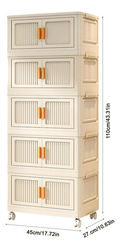 Caja De Almacenamiento Plegable De 5 Niveles Blanco