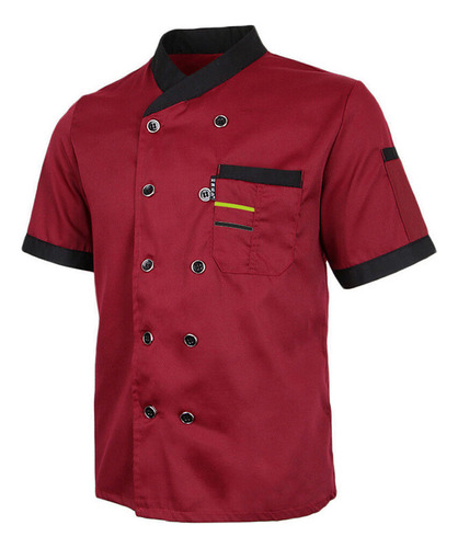 Blusa De Manga Corta Con Cuello Alto Canteen Cook Chef Hotel