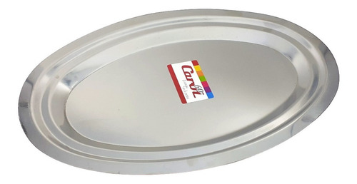 Fuente Oval Doble Bajada Acero Inoxidable Carol 42x28,5cm