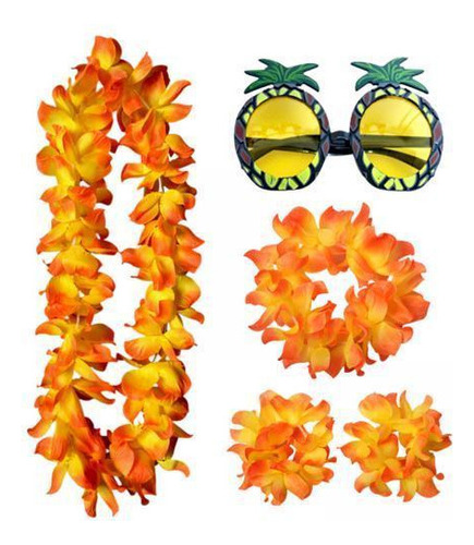 3 Conjunto De Disfraz De Collar Hawaiano, Accesorio De