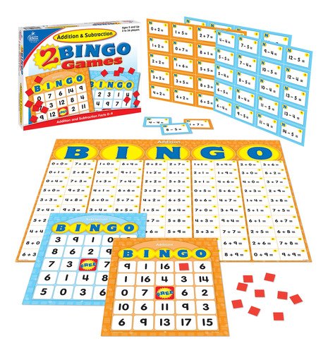 Juegos De Tablero De Bingo De Suma Y Resta Carson-dellosa (1