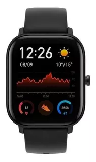 Smartwatch Amazfit Fashion GTS 1.65" caja de aleación de aluminio y polímero negra, malla obsidian black de silicona A1914