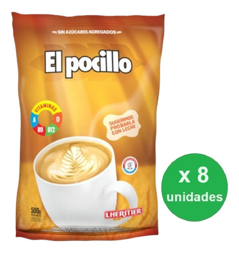 Pack Malta El Pocillo Clásica 500g X 8 Unidades - Dh Tienda