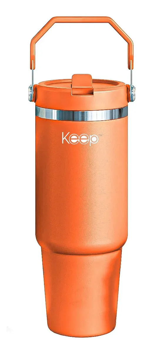 Garrafa térmica Keep Thermal Copo térmico de 850 ml Garrafa térmica Keep Garrafa térmica de aço inoxidável Garrafa térmica de aço inoxidável Garrafa térmica de água de salmão para academia Copo de...