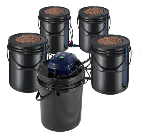 Vevor Sistema De Cultivo Hidropónico Dwc 4 Balde De 5galones