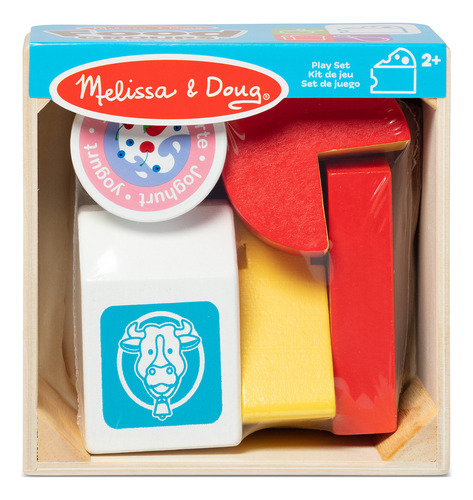 Melissa & Doug, Set De Juego De Madera De Grupos De Alimentos: Lácteos, Con Certificación Fsc