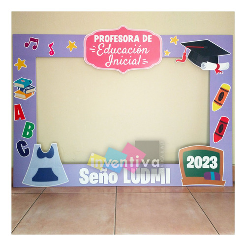 Marco Selfie Nivel Inicial Egresados 100x70 Personalizado