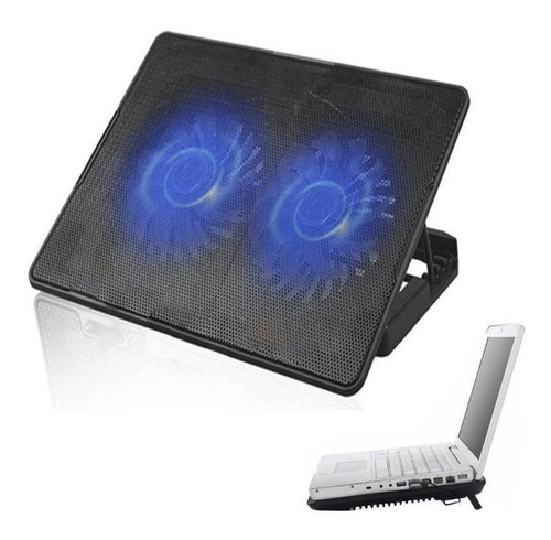 Base Suporte Vertical Cooler Duplo Led Para Notebook Acer