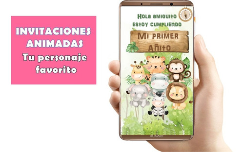Invitacion Animalitos Jungla Selva Personalizada Video