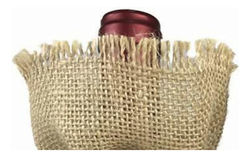 Pack Docena Bolsa De Yute Para Botella O Vino Con Amarre Val