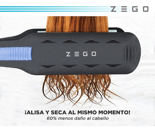Imagen 5 de 8 de Planchita De Pelo Zego Ceramica Uso En Pelo Humedo
