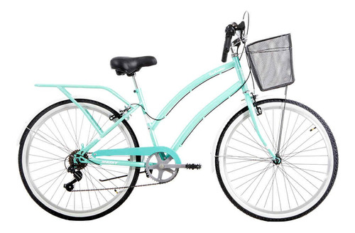 Bicicleta Ghost Sidney City Rodada 26 Azul Urbana Color Celeste