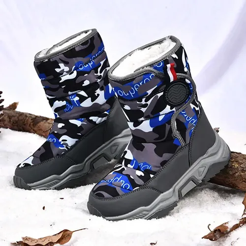 Botas De Nieve Impermeables Para Niños, Zapatos De Algodón D