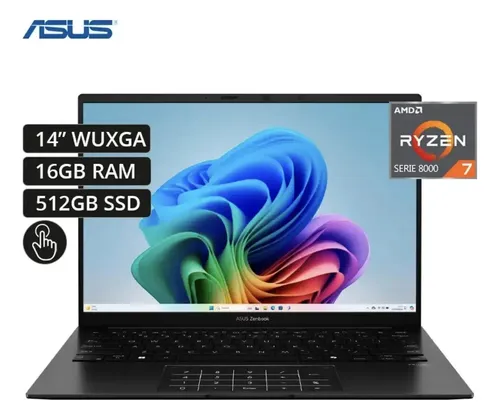 Notebook Asus Zenbook 14 Oled Ryzen 7 16gb 512gb Touch