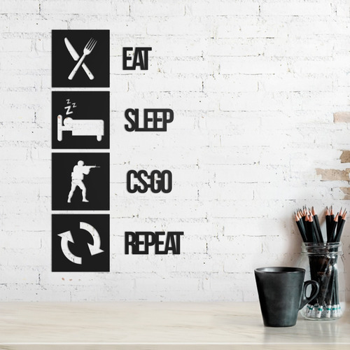 Quadro Decorativo Parede Jogos Cronograma Cs:go 30cm