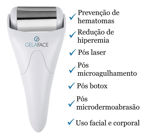 Imagem 2 de 9 de Massageador Facial E Corporal Gelado Pós Dermaroller, Botox