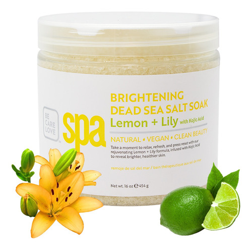 Exfoliante Corporal De Sal Limon+lily Bcl Spa  Vegano 454g