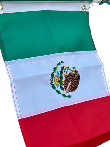 Bandera De México Para Moto Bordada 30 X 45 Premium